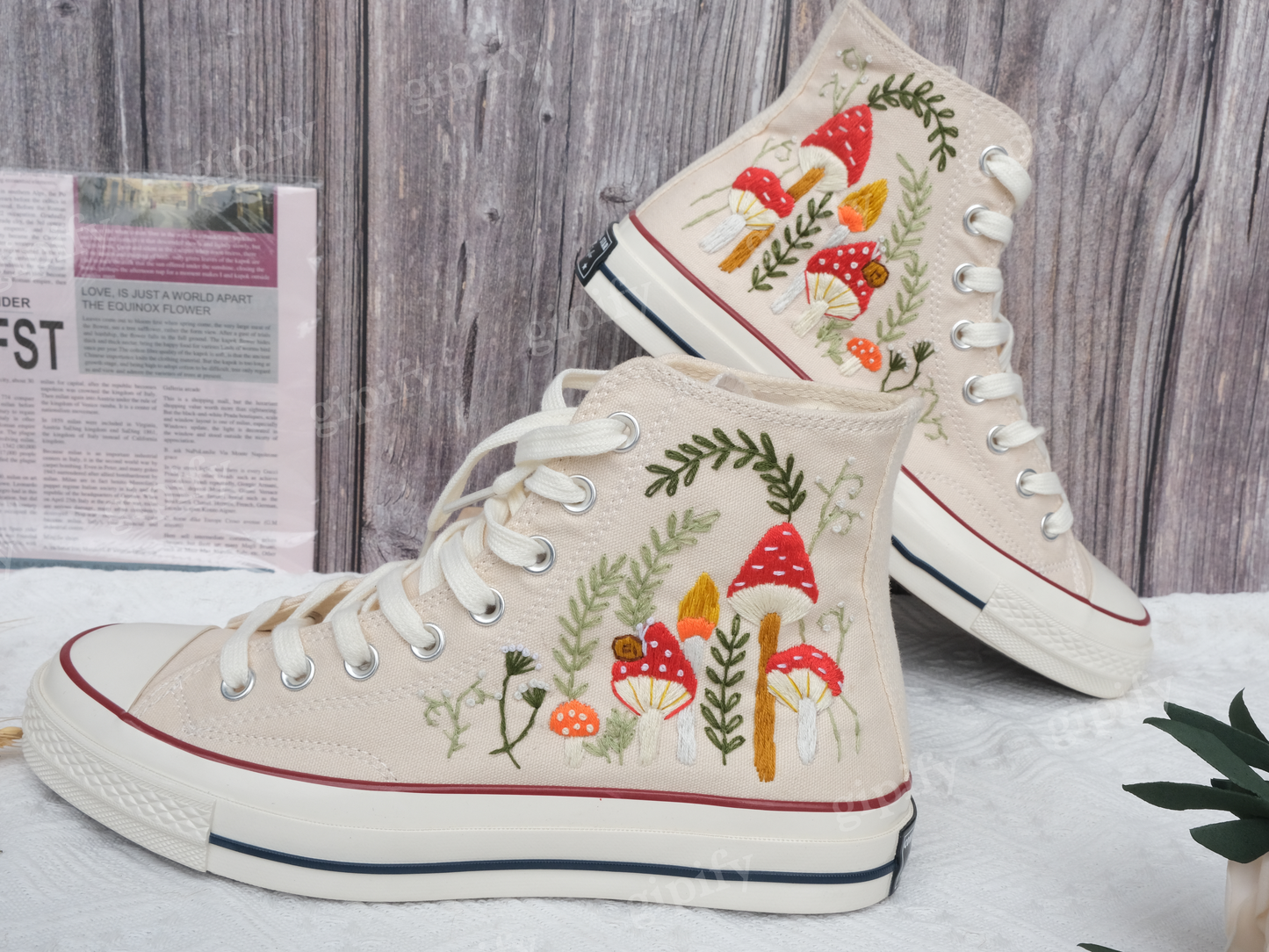 Custom Converse Chuck Taylor Mushrooms Embroidered Converse Shoes/Mushrooms Embroidered Converse Custom/Mushrooms Embroidered Sneakers