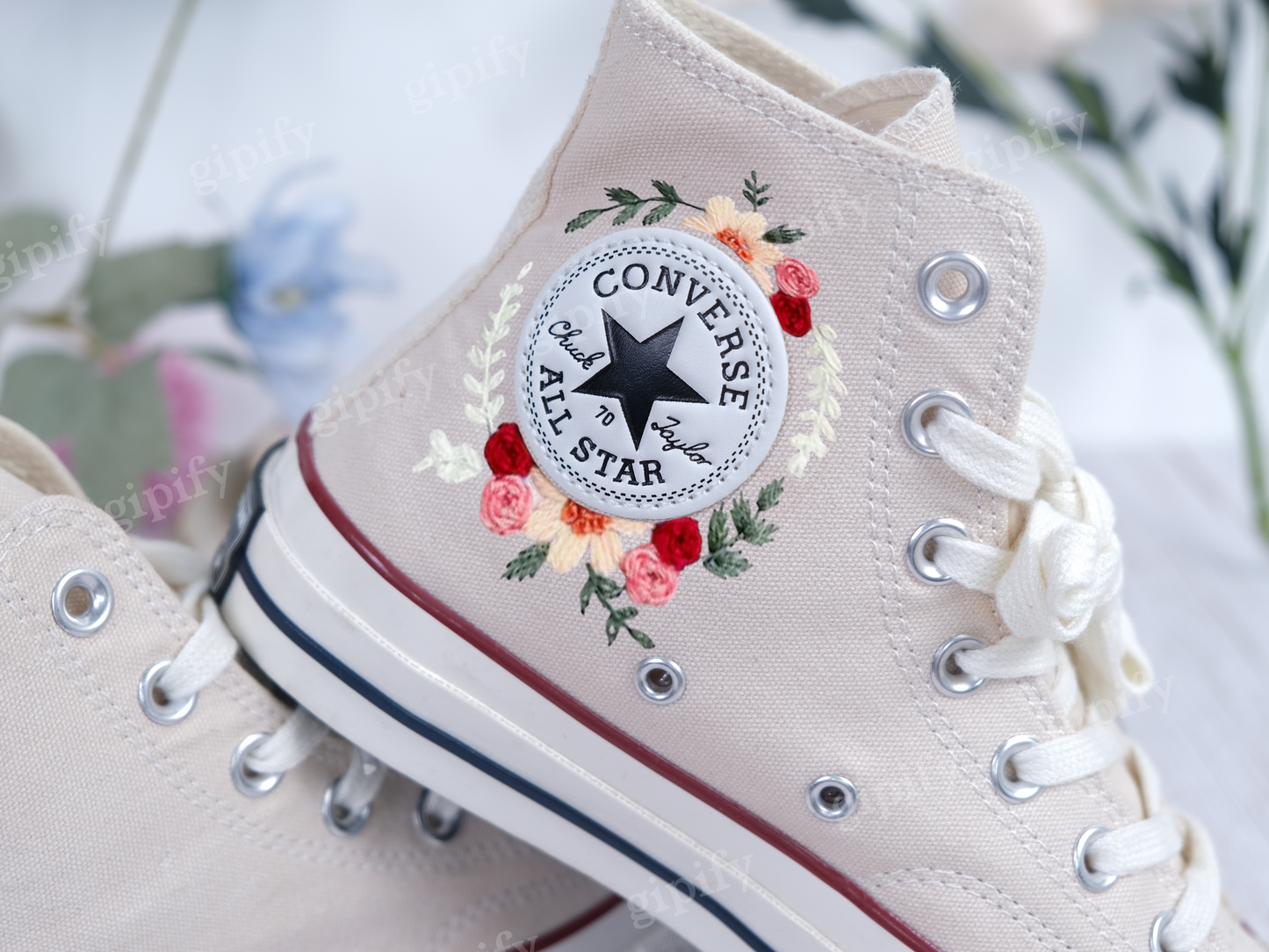 Embroidered Converse/Converse Squirrel/Custom Converse Squirrel/Premium Embroidered Converse Fox Squirrel