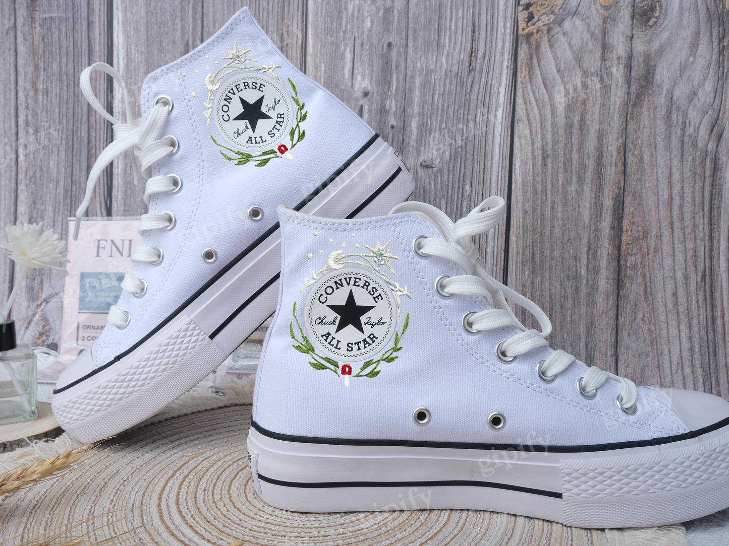 Custom Converse Chuck Taylor Mushrooms Embroidered Converse Shoes/ Mushrooms Embroidered Converse Custom/Mushrooms Embroidered Sneakers