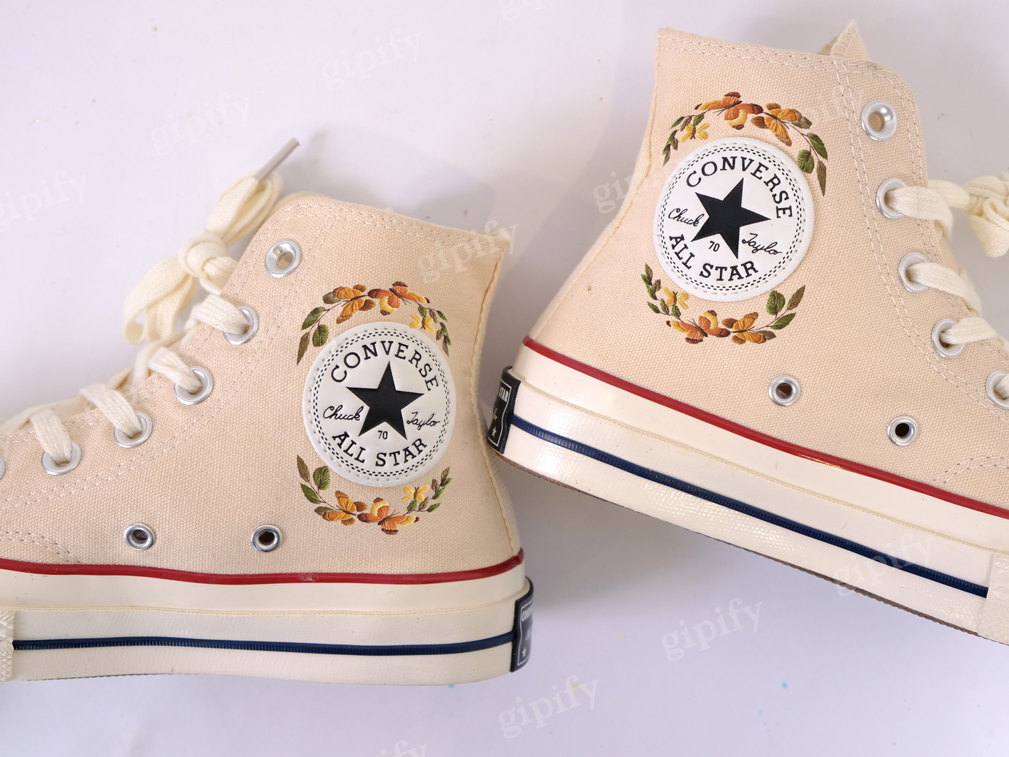 Custom Mint Converse Chuck Taylor Mushrooms Embroidered Converse Shoes/ Mushrooms Embroidered Converse Custom/Mushrooms Embroidered Sneakers