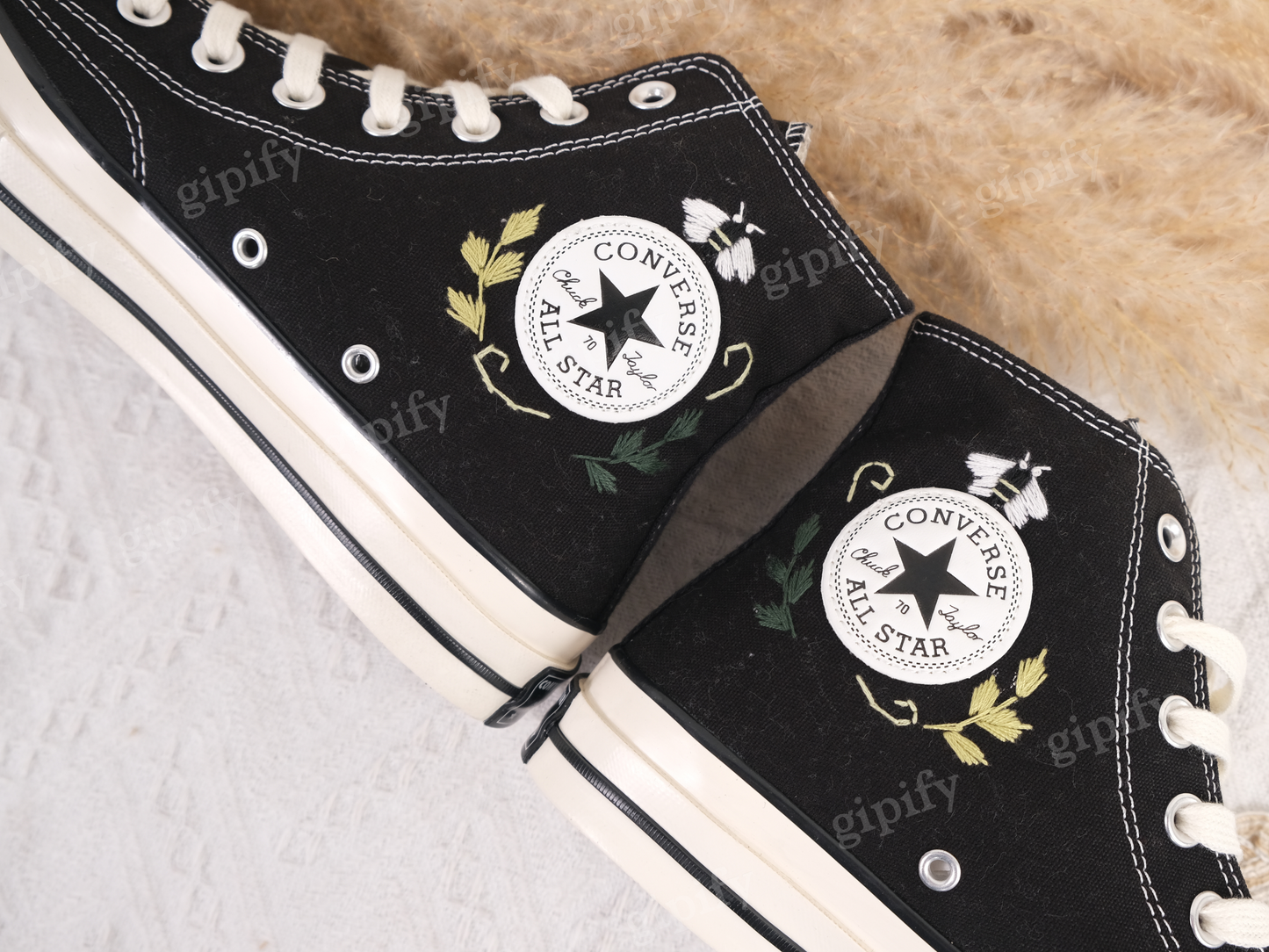 Custom Converse Embroidered/ Bugs Embroidered Converse/ Halloween Vibes Embroidered Sneakers/ Bugs Embroidered Sneakers