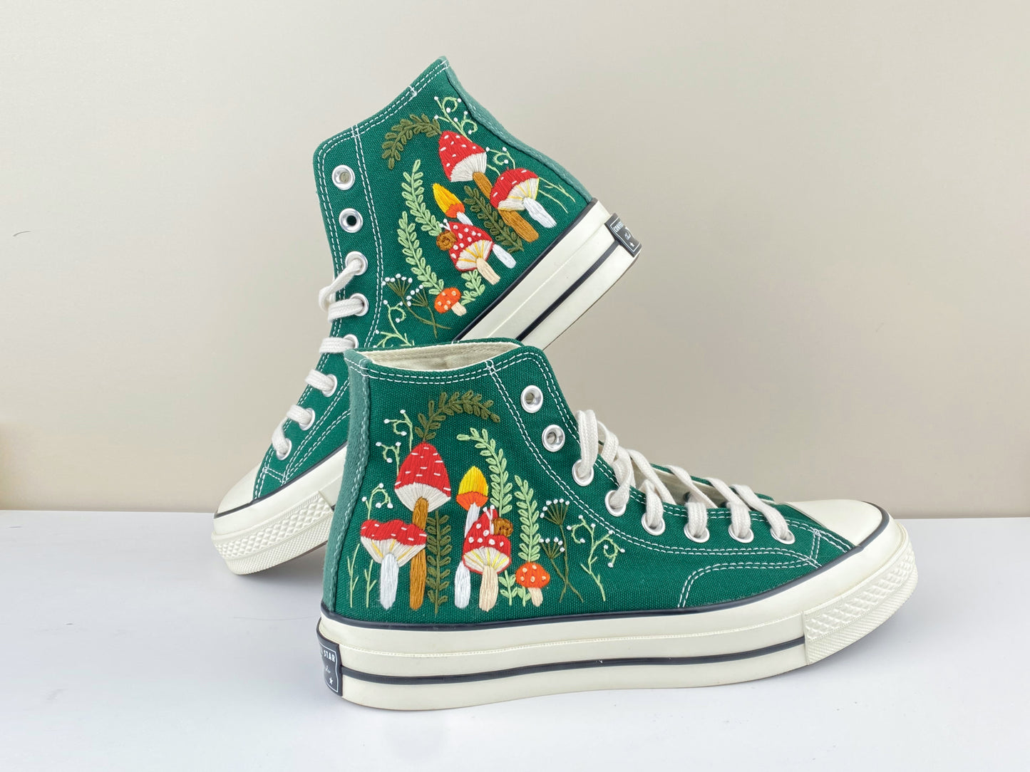 Custom Converse Chuck Taylor Mushrooms Embroidered Converse Shoes/ Mushrooms Embroidered Converse Custom/ Mushrooms Embroidered Sneakers